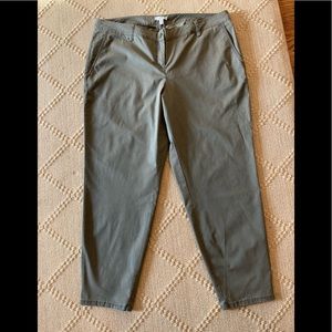 Eileen Fisher tapered Ankle Pant Olive XL